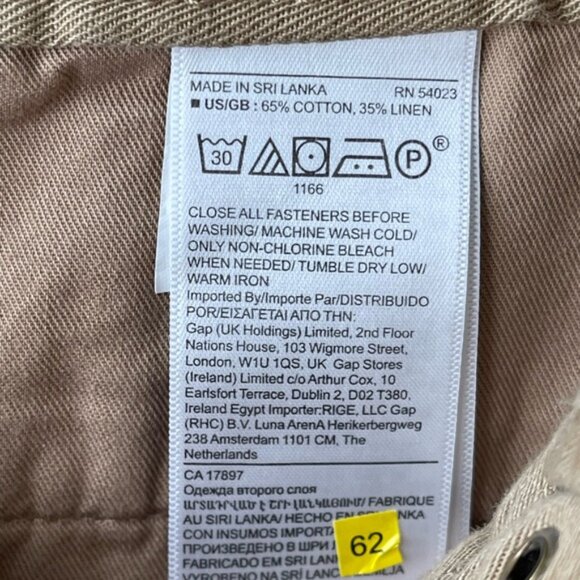 banana republic heritage explorer pant size 12 in Utilitarian Khaki linen cotton - Picture 10 of 13